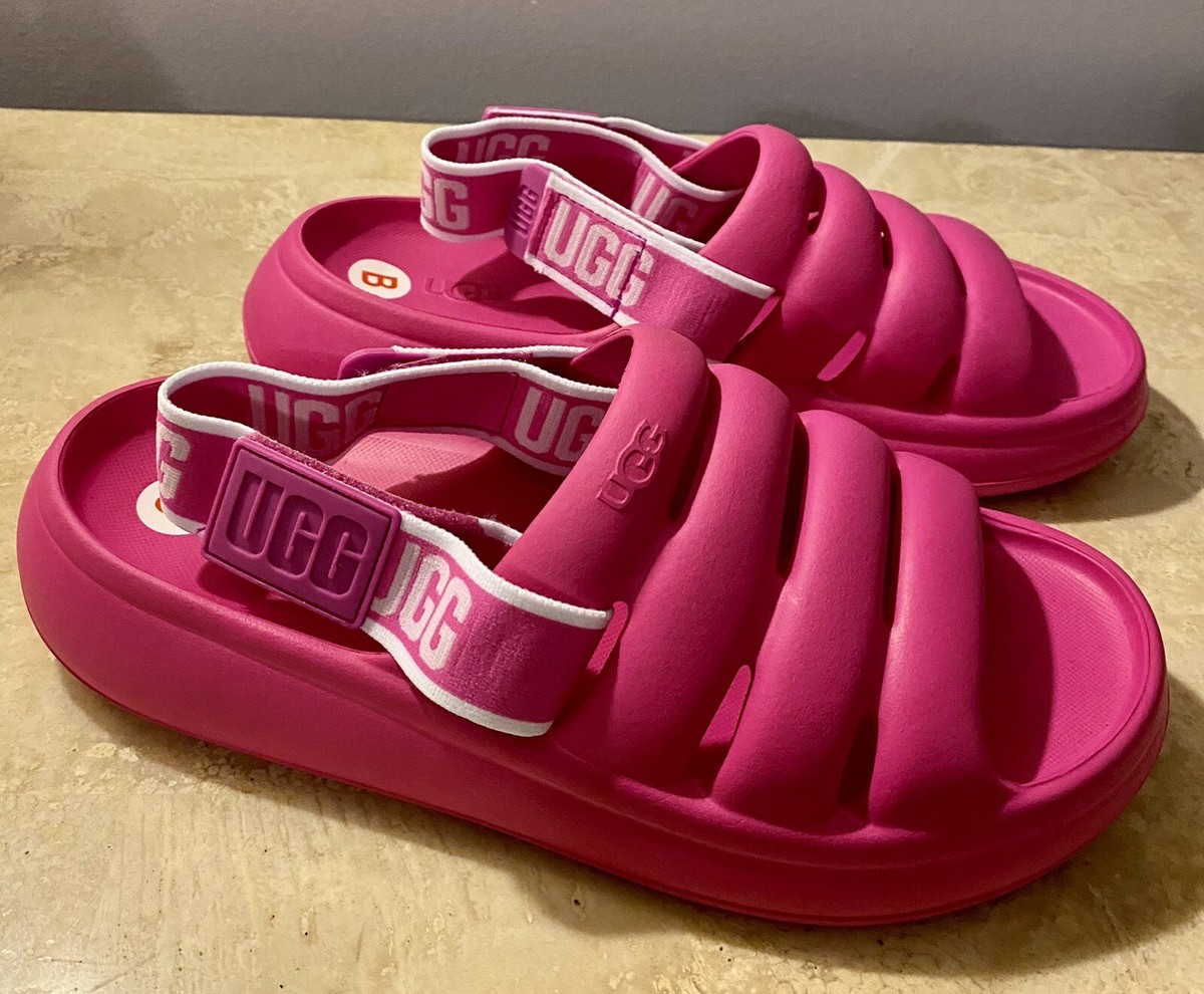 Authentic UGG Sport Super Comfort Waterproof Slides Sandals Pink - Main Image