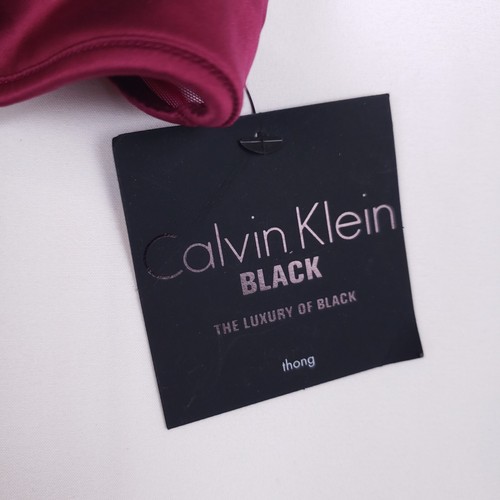 Calvin Klein Ck black Tempt Unlined Plunge Bra Lust Purple 34D & Thong Large NWT - Picture 9 of 16
