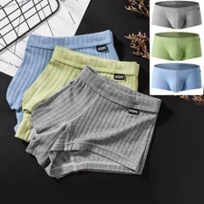 Men Underwear Underpants Soft Boxers Shorts Briefs Trunks Solid Low Rise Se ❥