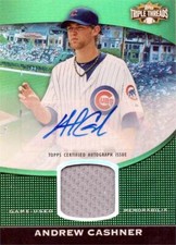 Andrew Cashner autographed relic jersey patch baseball card 2011 Topps #TTUAR27