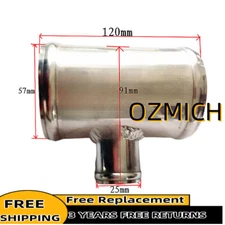 3 Way Connector Joiner Spout 1" OD 2.25" 57mm OD Aluminium T-Piece Pipe Hose