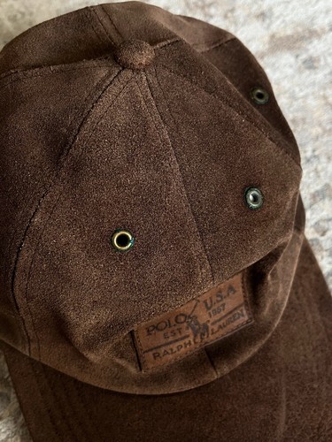 OG Polo Ralph Lauren Leather Hat 2000s One Size - Picture 9 of 18