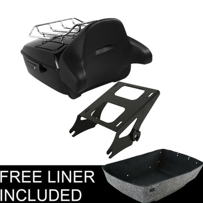 King Pack Trunk Pad Mount Rack Fit For Harley Tour Pak Street Road Glide14-25 24