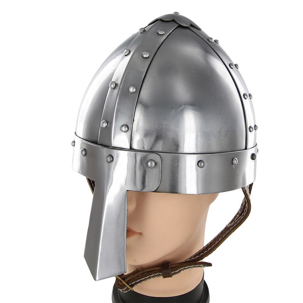 Viking Knight Medieval 18g Crusader Combat Battle War Helmet-image