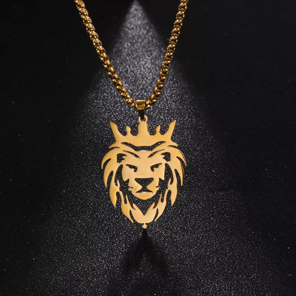 Lion necklace deals mens