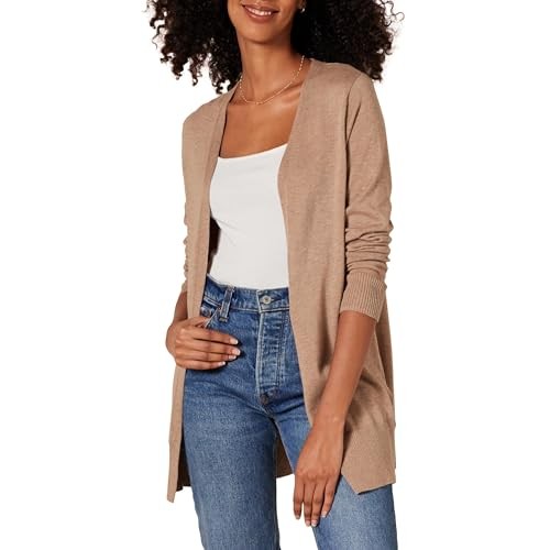 Amazon Essentials Damen Strickjacke Kamelbraun Meliert XXL ÜBergrößE-image