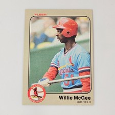 Willie McGee RC St. Louis Cardinals 1983 Fleer #15 Rookie Baseball Card