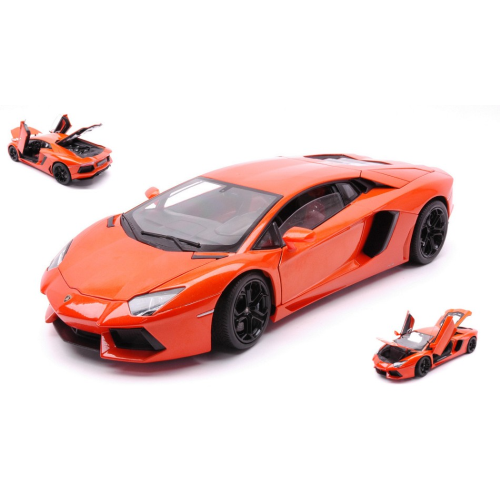 LAMBORGHINI AVENTADOR LP700 2011 ORANGE ARGOS 1:18 Welly Auto Stradali Modellino - Foto 1 di 4