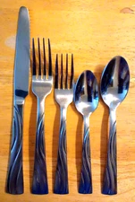 Oneida WINDANCE Stainless Flatware Wavey Lines on Handle YOUR CHOICE 2009-2012