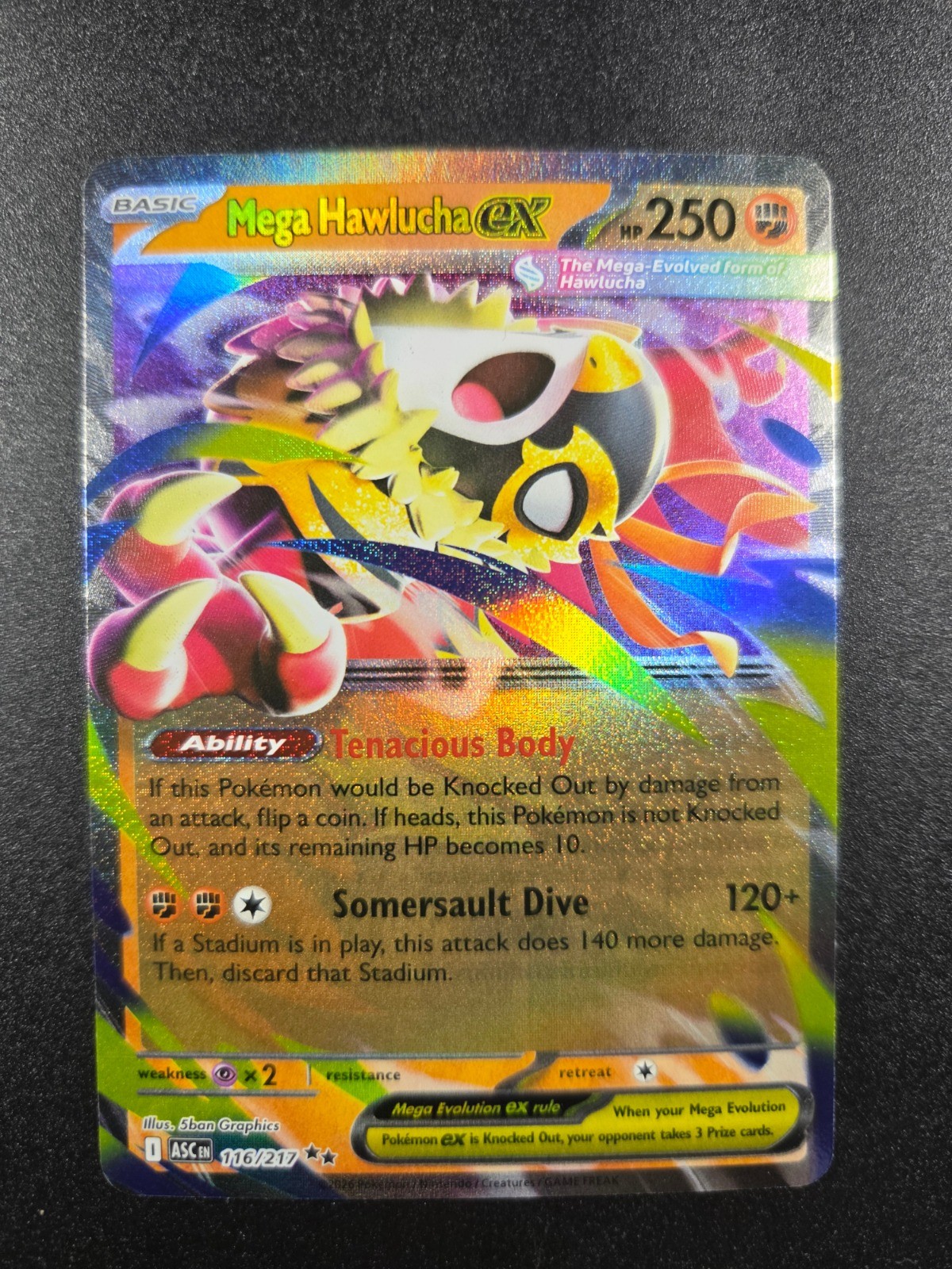 Mega Hawlucha ex 116/217 ME: Ascended Heroes NM