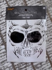 New Spirit Skull Face Tattoo; 1 Sheet