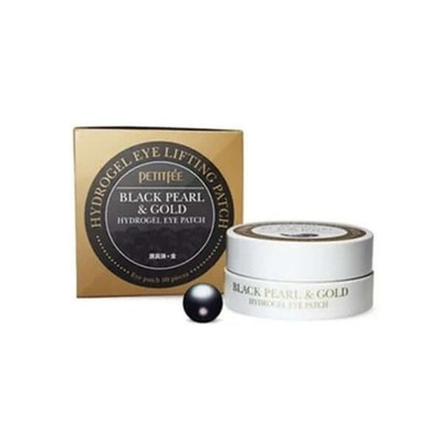 PETITFEE Black Pearl & Gold Hydrogel Augenklappe - 1er Pack (60 Stück) K-beauty