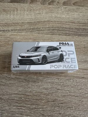 POP RACE - Honda Civic Type R FL5 1:64 Champ White #PR640011
