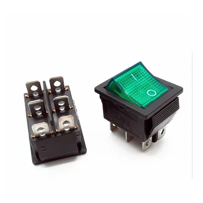 INTERRUPTEUR BASCULANT SPDT 6 BROCHES ET 2 POSITIONS MARCHE-ARRÊT AVEC KCD4 V... - Photo 1/4