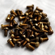 Master Trix 4 Metallbaukasten Western Germany - Bauteil S / S1 Messing Schrauben