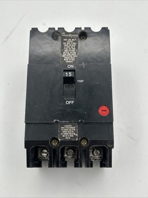 GE GENERAL ELECTRIC 15 AMP BOLT ON CIRCUIT BREAKER 3P 480/277 VAC TEY315