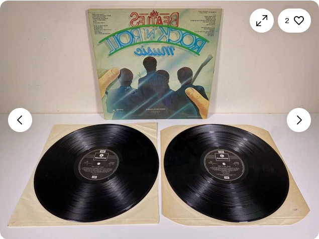 2lp.the beatles,rock n roll music.1976.gt britain uk .double album vinyles vg - Photo 2/3