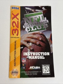 NFL Quarterback Club (Sega Genesis 32X) Complete in Box w/ Poster - Tested
