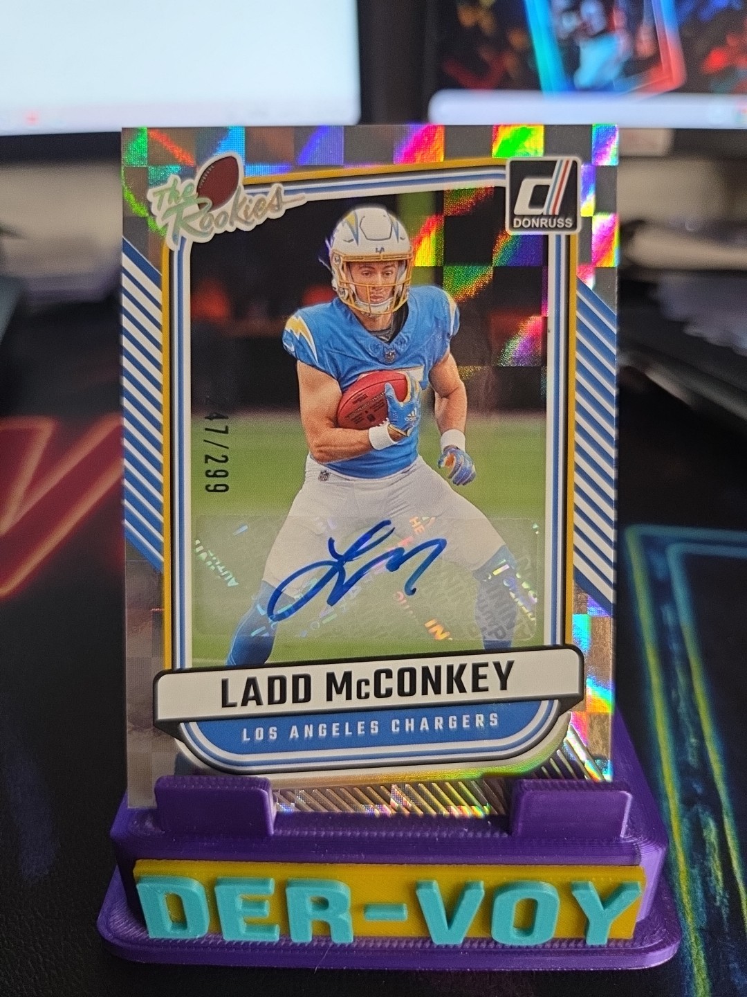 2024 Panini Donruss - The Rookies Ladd McConkey #TR-5 Autographs /299 (AU, RC)