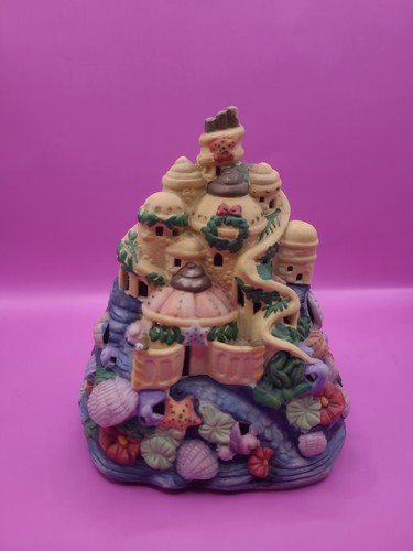 VTG DISNEY Ceramic Table Night Light Lamp LITTLE MERMAID Under the Sea READ