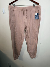 GAP Women  s Rib Pull-On Joggers Dusty Rose, Size XL NWT