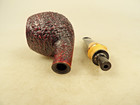 Radice Silk Cut T/B Acrylic Stem Strt Grain Blasted Briar Pipe Hand Made Italy — photo 9