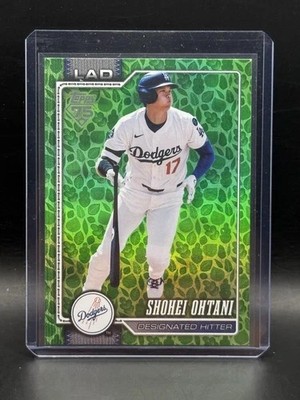 2026 Topps Series 1 Shohei Ohtani Spring Green Leaves Foil Dodgers #200 EGG CARD