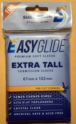 1 Pack of 100 Shellz Easy Glide Extra Tall Submission Sleeves  Cut Corners