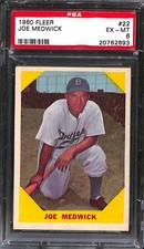 1960 Fleer #22 JOE MEDWICK PSA 6 EX-MT 20762693 
