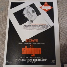 🎸  SHOGUN 31 DAYS  LIVE TOUR 1980S 90S DATES CUTTING MAGAZINE ADVERT  ⭐️ EX ⭐️