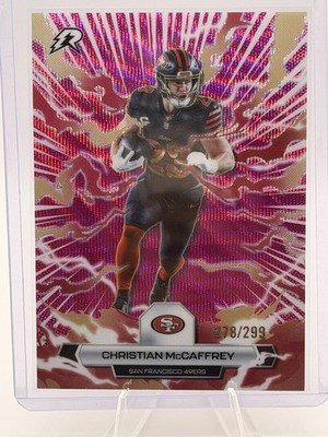 2025 Topps Resurgence #87 Christian McCaffrey Magenta Surge /299 49ers