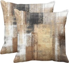 Throw Pillow Covers Modern Home Art Decor, 18 x 18 Inches Set of 2 Pillow Cases