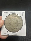 1921 PEACE SILVER DOLLAR. CIRCULATED KEY DATE