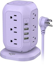 USB Power Strip Tower, Surge Protector with 12 AC Outlet and 4 USB Ports, 10 ...