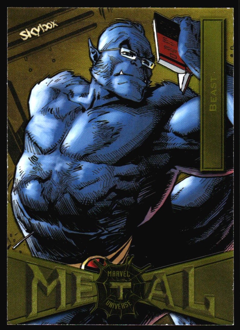 2021 SkyBox Metal Universe Marvel Spider-Man Beast Yellow FX #7