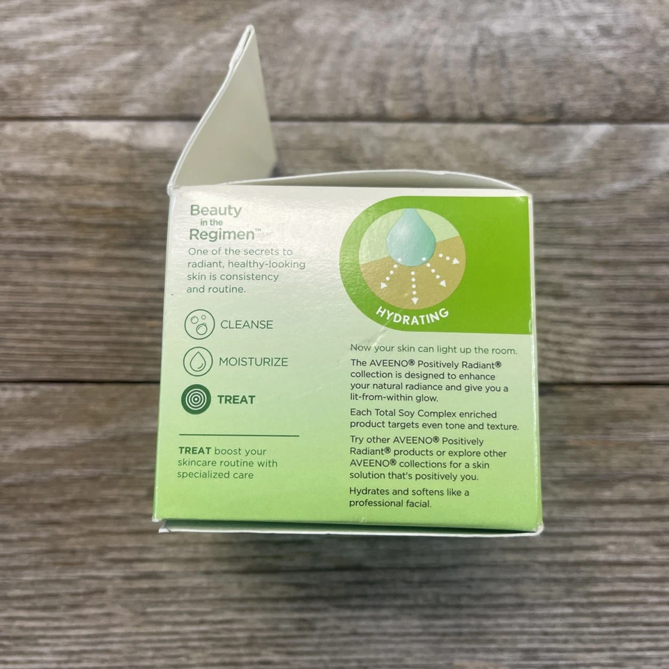 Aveeno Positively Radiant Overnight Facial Moisturizer 1.7 Ounce 1.7oz Rare HTF - Image 2 of 4