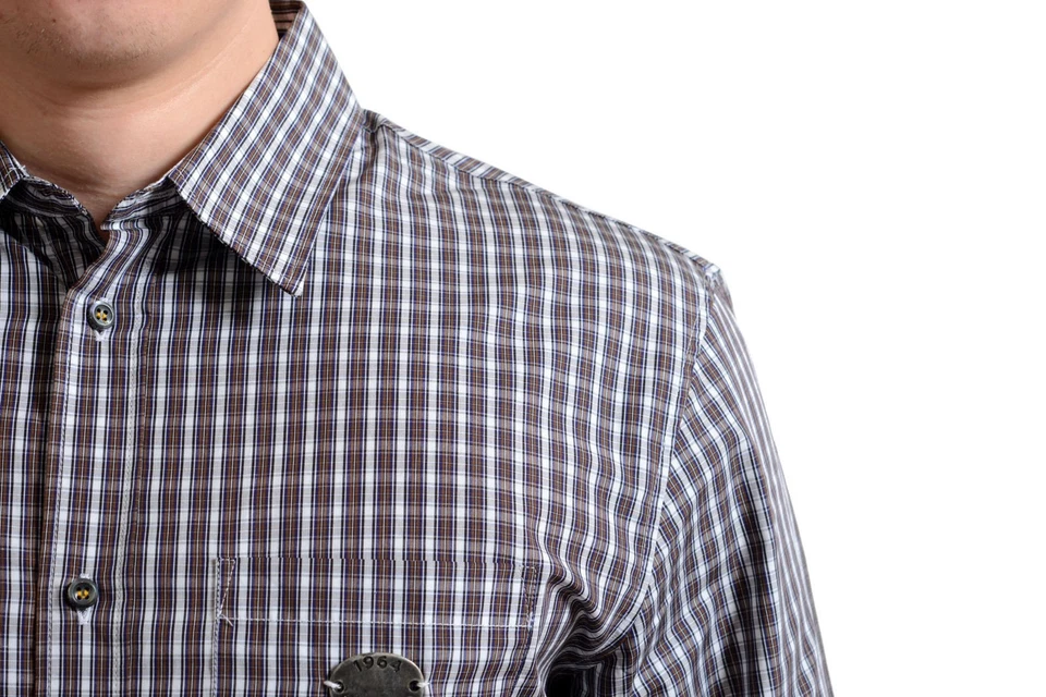 Dsquared2 Men's Multi-Color Plaid Button Down Shirt US XS S M L XL - Image 3 of 4