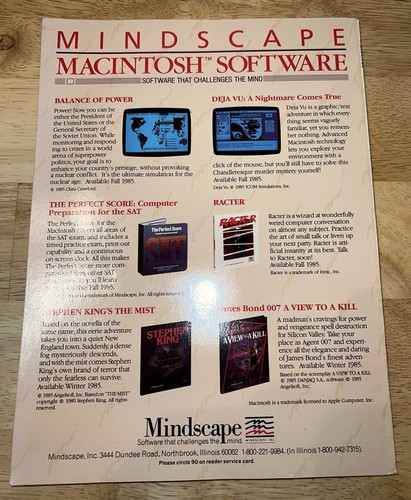 December 1985 Apple MacUser Magazine Mac Gets Down to Business 128K 512K RARE! - Afbeelding 13 van 13