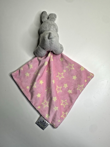 Crevent Bunny Coniglio Coperta di Sicurezza Rosa Giallo Stelle Grigio Peluche Lovey - Foto 5 di 7