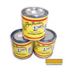 1 SHOT LETTERING ENAMEL PAINT IMITATION GOLD 236ml TIN (CODE 191L)