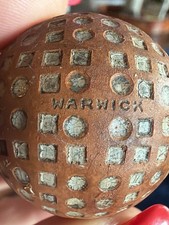 Marked Warwick , Vintage Brown Golf Ball Square Round Pattern
