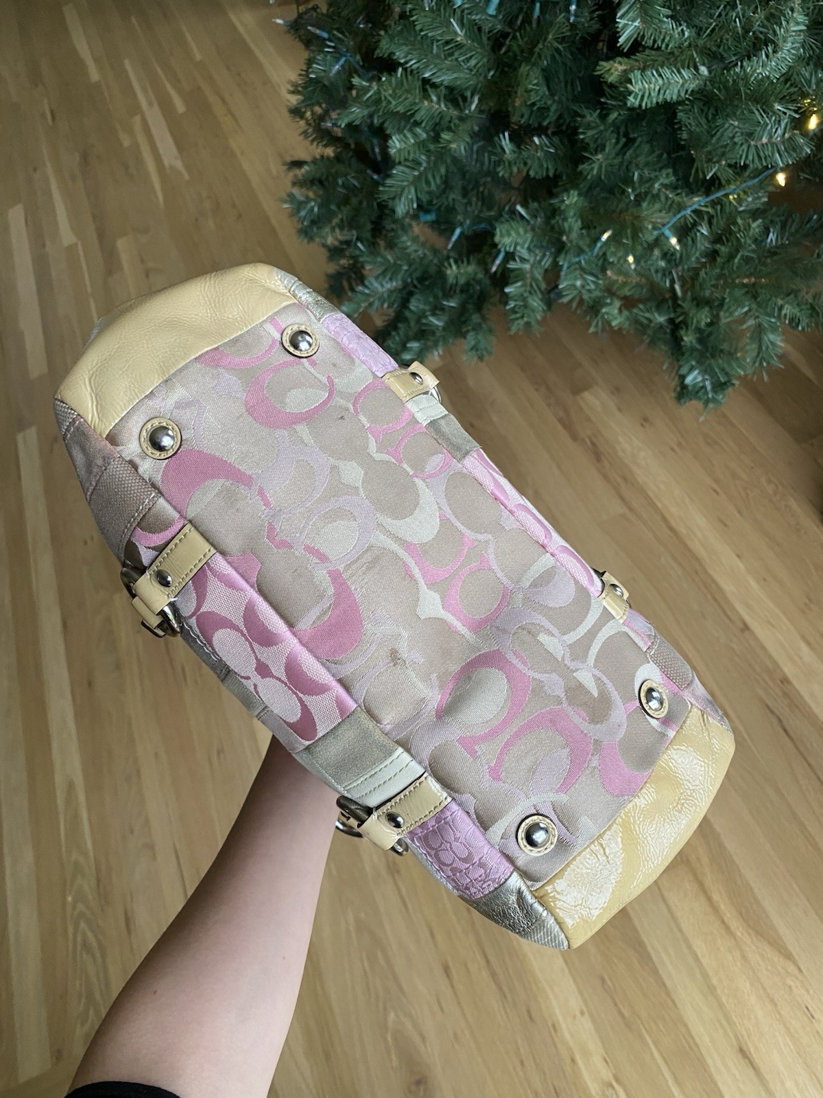 Authentic Coach Patchwork Multicolor Medium Shoul… - image 5