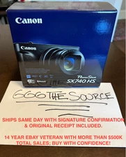 SHIPS TODAY! New Canon PowerShot SX740 HS Black 4K Point & Shoot Camera US MODEL