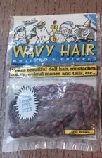 One  Only Creations Wavy Doll Hair Braided  Crimped Light Brown 07-500