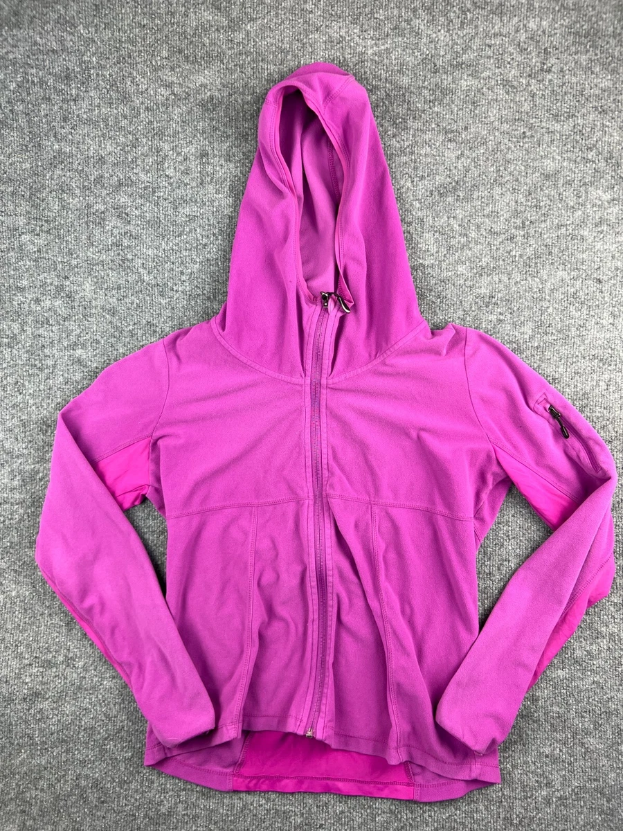 Lole Full Zip Workout Jacket Women s LG Pink Hooded Lightweight