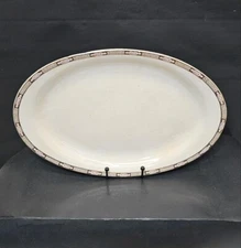 Vintage Homer Laughlin Platter Rose with Lattice Empress Border Gold Trim USA