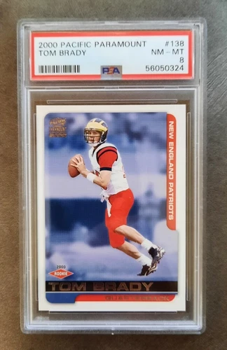 Tom Brady 2000 Pacific Paramount #138 PSA 8 NM Mint Patriots Rookie Card RC GOAT