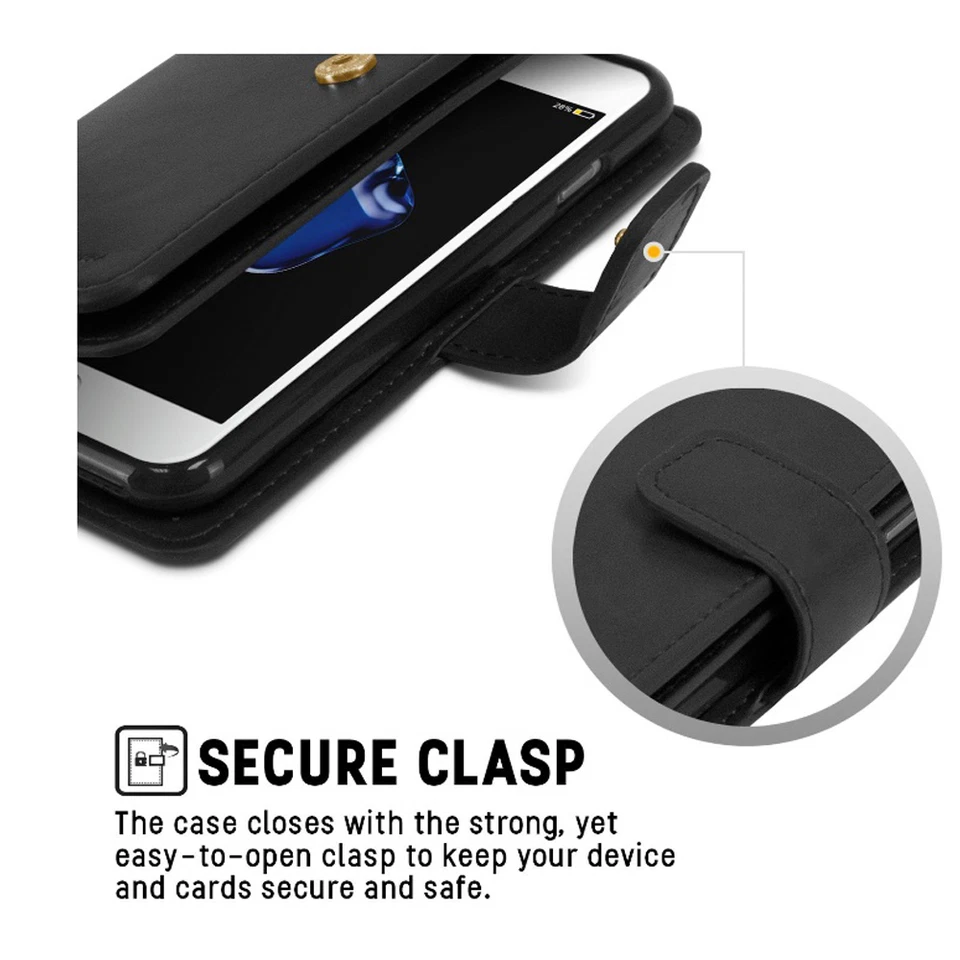 Goospery Double Leather Wallet Case Cover For Apple iPhone 11 6S 7 8 Plus XS Max - Image 3 of 4