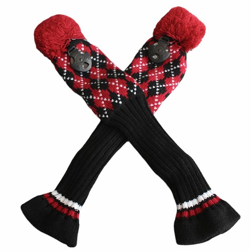 3pcs Golf Knitted Club Head Covers Driver Fairway Woods 1 3 5 Golf
