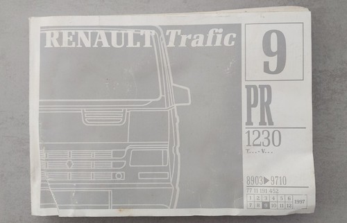 Catalogue Pièce de rechange Renault Trafic 9 PR 1997 | eBay